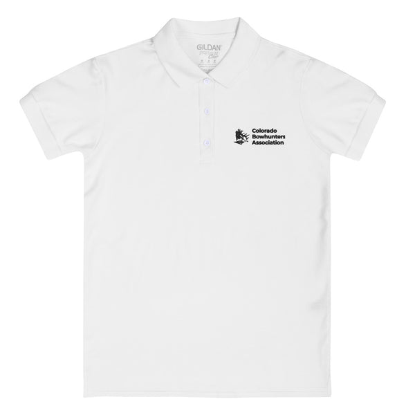 CBA Logo Embroidered Women's Polo Shirt - Black Emb